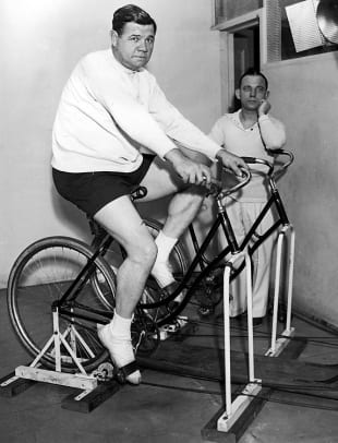 Sports Figures On Bicycles - 1 - Babe Ruth 